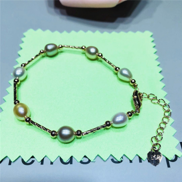 Fashion Cheap Simple Natural Real Freshwater Pearl Jewelry Pearl Bracelet