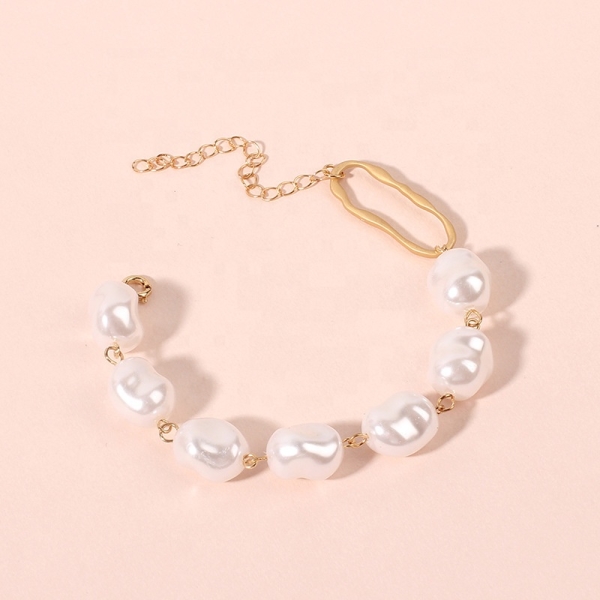wholesale creative fashion baroque pearl bracelet brief personality pearl bangle