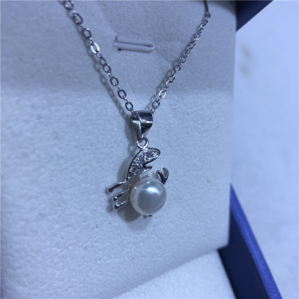 Zodiac Cancer Pendant Necklace Jewelry 925 Sterling Silver Boys Girls Pearl Pendent For Girls