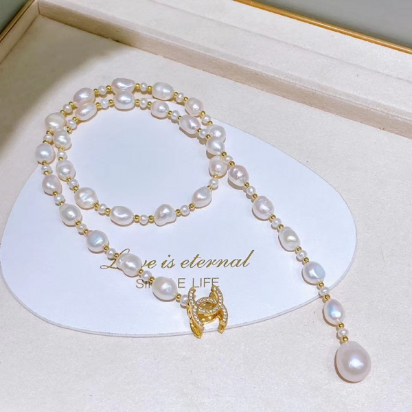 Popular In Autumn And Winter Freshwater Dainty Necklace Pearl