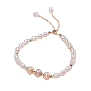 Natural Freshwater Oval Pearl Cheap Jewelry Seed Bead Bracelet Various Pearl Bracelet