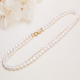 Double layer natural pearl necklace freshwater small rice pearl necklace