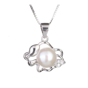 Zodiac leo Pendant Necklace Jewelry 925 Sterling Silver Pearl Pendent Charms For Girls
