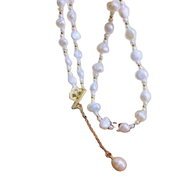 Simple And Versatile Design Irregular Handcraft Series Pearl Necklace Jewelry