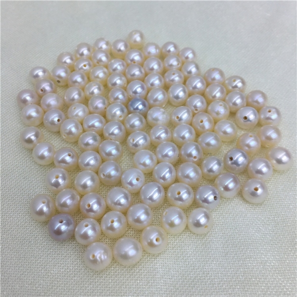 Wholesale natural freshwater loose pearls round pearl beads for jewelry making