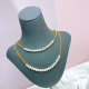 14k Gold Filled Freshwater Pearl Jewelry Chain Pearl Necklace Set