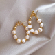 S925 silver needle natural freshwater baroque pearl earrings for women