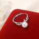 Fashion Pearl 925 Silver Ring natural FreshWater Pearl Rings