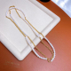 14k Gold Filled Freshwater Pearl Jewelry Chain Pearl Necklace Set