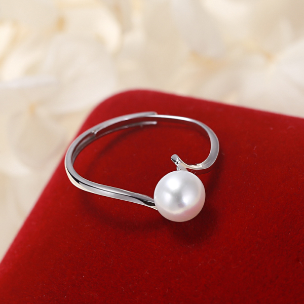 Pearl Rings Jewelry Women Fashion 925 sterling silver pearl Ring