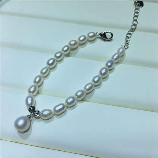 Handmade Pearl Jewelry Real Freshwater Beaded Pearl Bracelet