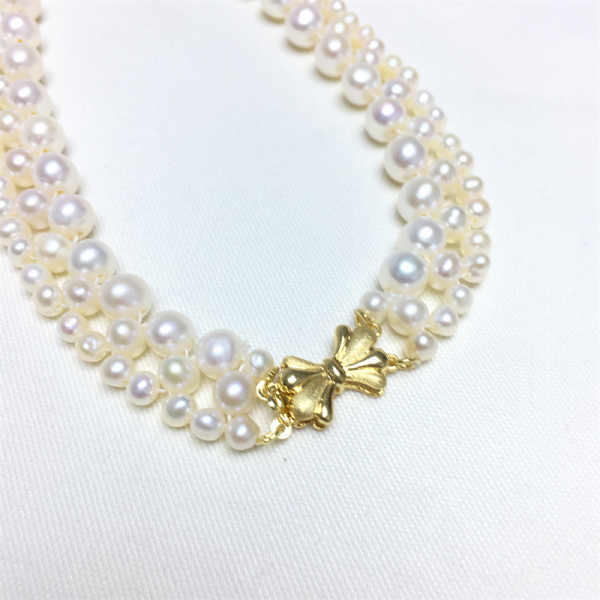 Fashion freshwater pearl necklace multi layer pearl necklace bridal necklace