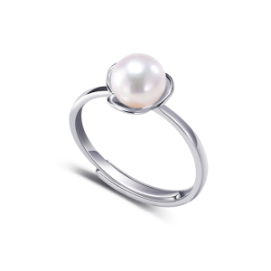 Women's Wedding Band Jewelry Vintage Style Elegant Engagement Pearl Ring