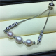 Wholesale Korean Style Real Freshwater Pearl Beads Silver Pearl Bracelet