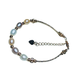 Manufacturers Direct Natural Freshwater Flawless Colorful Pearl Bracelet