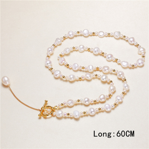 Latest design freshwater pearl necklace pendant baroque pearl necklace with pendant