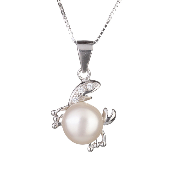 Zodiac Cancer Pendant Necklace Jewelry 925 Sterling Silver Boys Girls Pearl Pendent For Girls