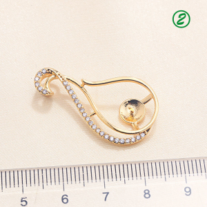 wholesale pearl pendant mountings gold plating pendant mounts for pearl pendant diy No.2