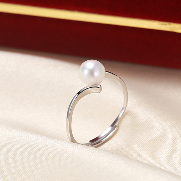 Pearl Rings Jewelry Women Fashion 925 sterling silver pearl Ring