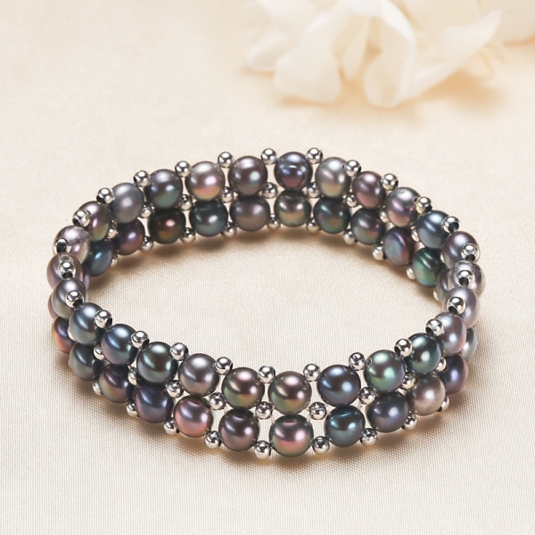 wholesale real pearl bracelet Bead bracelet Natural multicolor Freshwater Pearl Bracelet multicolor