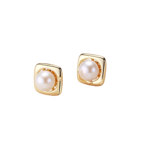 sterling silver needle pearl earrings latest design earrings natural freshwater pearl earrings