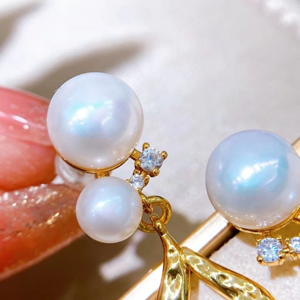 Exclusive New Product Charm Jewelry Fresh Water Pearl Gold Earrings