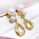 Exclusive New Product Charm Jewelry Fresh Water Pearl Gold Earrings