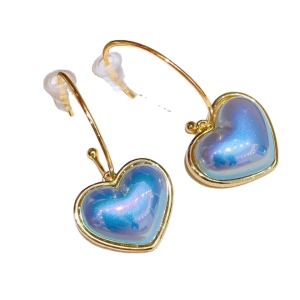 Extreme Colorful Starry Blue White Pearl Hoop 14k Gold Filled Fashionable Pearl Earrings