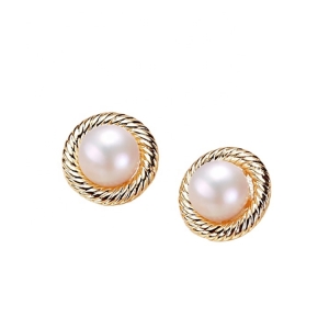 925 sterling silver needle pearl earrings latest design fashion earrings natural freshwater pearl earrings