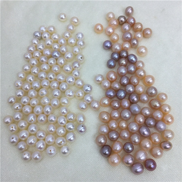 Wholesale natural freshwater loose pearls round pearl beads for jewelry making