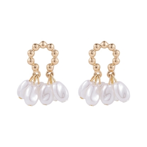 New earrings 2021 trendy retro Baroque imitation pearl earrings Korean earrings