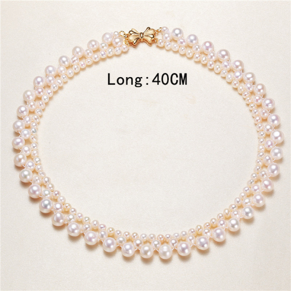 Fashion freshwater pearl necklace multi layer pearl necklace bridal necklace