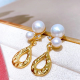 Exclusive New Product Charm Jewelry Fresh Water Pearl Gold Earrings