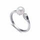 Adjustable 925 Sterling Silver Jewelry Design natural Freshwater Pearl Ring