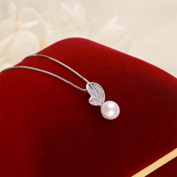 Leaf Shape 925 Sterling Silver Natural Freshwater Pearl Fashion Jewelry Sets