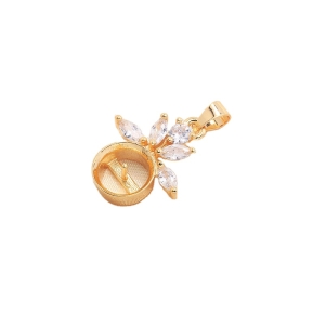 wholesale pearl pendant mountings gold plating pendant mounts for pearl pendant diy No.35